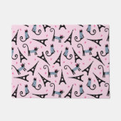 Dresdfarbene Katze im französischen Stil mit Eiffe Fußmatte (Vorderseite)