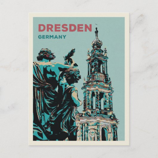 Dresdner Altstadt Postkarte (Vorderseite)