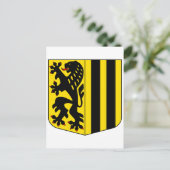 Dresdner Coat Arms offiziell Deutschland Sachsen-S Postkarte (Stehend Vorderseite)
