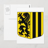 Dresdner Coat Arms offiziell Deutschland Sachsen-S Postkarte (Vorne/Hinten)