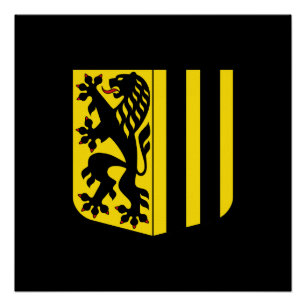 Dresdner Emblem Deutschland Fahne Symbol Wappen Poster
