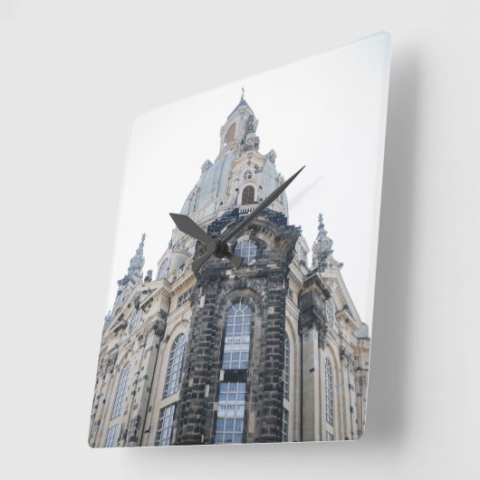 Dresdner Hausmauer Quadratische Wanduhr (Winkel)