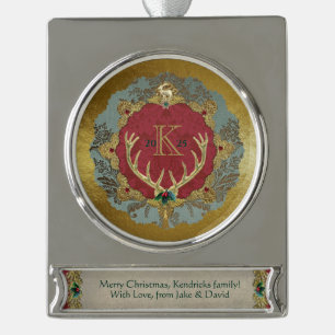 Dresdner "Herrschaftliches" Banner-Ornament Silber