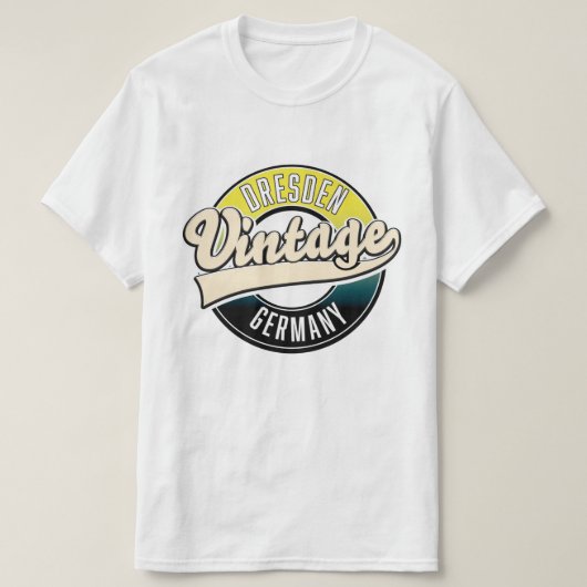 Dresdner Logo im Vintagen Stil T-Shirt (Design vorne)