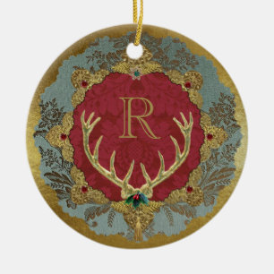 Dresdner 'Lordly' Keramik-Monogramm-Ornament Keramik Ornament