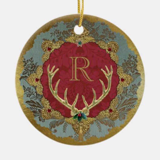 Dresdner 'Lordly' Keramik-Monogramm-Ornament Keramik Ornament (Vorne)