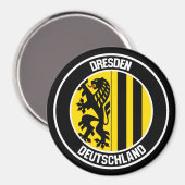 Dresdner RundEmblem Magnet (Vorderseite/Rückseite)
