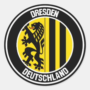 Dresdner RundEmblem Runder Aufkleber