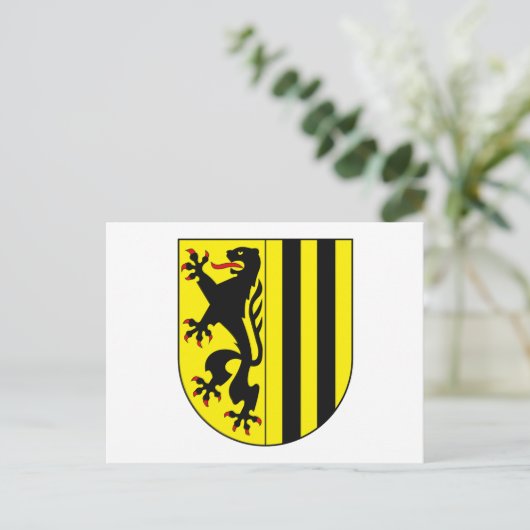 Dresdner Wappen Postkarte (Stehend Vorderseite)