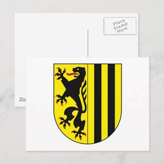 Dresdner Wappen Postkarte (Vorne/Hinten)