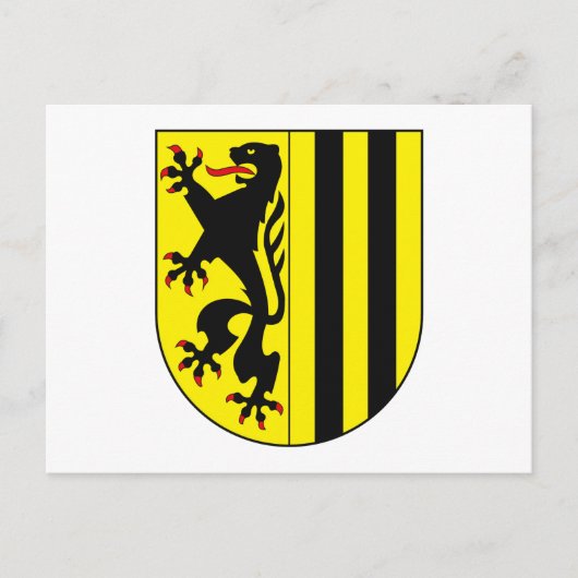 Dresdner Wappen Postkarte (Vorderseite)