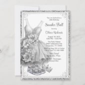Dress Bling Sneaker Ball Geburtstagsparty Einladung (Vorderseite)