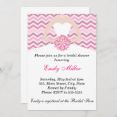 Dress Bridal Dusche Einladung Zickzack Rosa Lila (Vorne/Hinten)