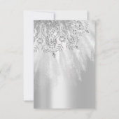 Dress Bridal Sweet 16. 15. Wedding Silver Gray Einladung (Rückseite)