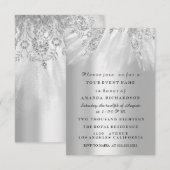 Dress Bridal Sweet 16. 15. Wedding Silver Gray Einladung (Vorne/Hinten)