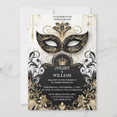 Dress Code Prom Kostümmasquerade Ball Hochzeit Einladung (Vorderseite)