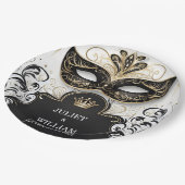 Dress Code Prom Kostümmasquerade Ball Hochzeit Pappteller (Schrägansicht)