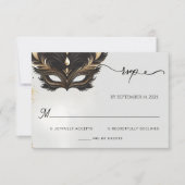 Dress Code Prom Kostümmasquerade Ball Hochzeit RSVP Karte (Vorderseite)