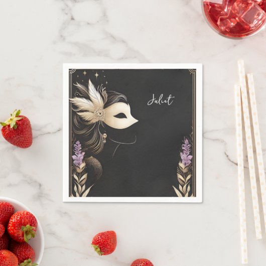 Dress-Code Prom Masquerade Ball Brautparty Serviette (Beispiel)