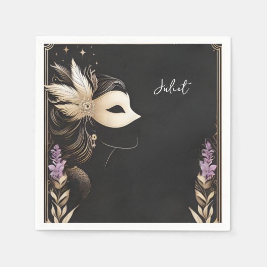 Dress-Code Prom Masquerade Ball Brautparty Serviette (Vorderseite)