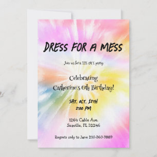 Dress for chess - Gefärbte Krawatte Party Einladung