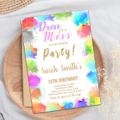Dress for Mess Paint Birthday Invitations Einladung
