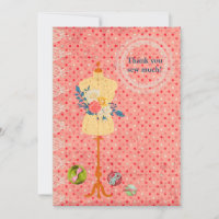 Dress form Dressform Danke Karte