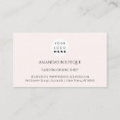 Dress Logo Fashion Boutique Event Gold Glitzer Visitenkarte (Rückseite)