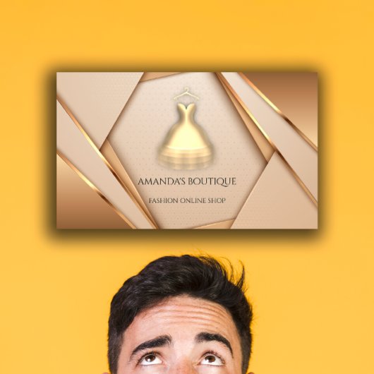 Dress Logo Fashion Boutique Online Shop Geomety Visitenkarte