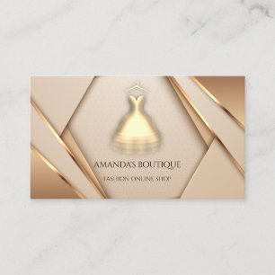 Dress Logo Fashion Boutique Online Shop Gerahmt Visitenkarte