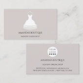 Dress Logo Fashion Boutique Online Shop Grau Visitenkarte (Vorne/Hinten)