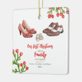 Dress Shoes Baby's First Christmas Keramikornament (Links)