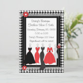 Dress Shop Daisy Thema Einladung (Stehend Vorderseite)