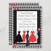 Dress Shop Daisy Thema Einladung (Vorne/Hinten)