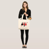 Dress Shop-Daisy Thema Jumbo Stoffbeutel (Vorderseite (Model))