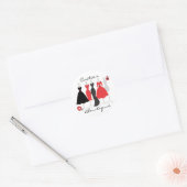 Dress Shop-Daisy Thema Runder Aufkleber (Umschlag)