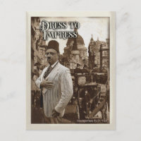 Dress to Impressum Postcard