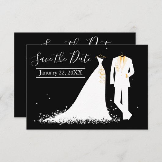 Dress & Tux - 3x5 Einladung (Vorne/Hinten)