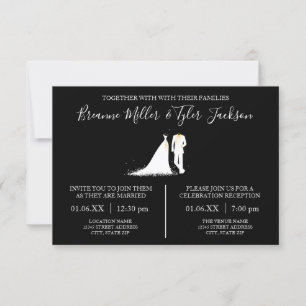 Dress & Tux - 3x5 Einladung zum Hochzeitsfeiern un