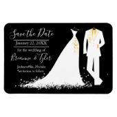 Dress & Tux - 4x6 Speichern Sie das Date Magnet (Horizontal)