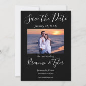 Dress & Tux - Save the Date mit Foto Einladung (Rückseite)