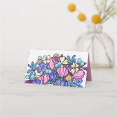 Dress Up Girls Birthday Tee Party Platzkarte (Rückseite)