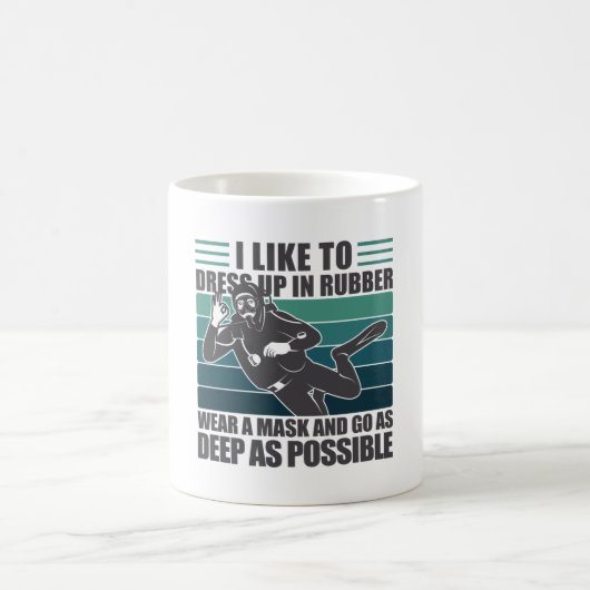 Dress up in Rubber Scuba Diver Kaffeetasse (Mittel)