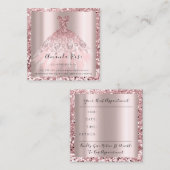 Dress Wedding Event Planer Rose Terminkarte (Vorne/Hinten)