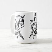 Dressage 3 Sketchs 2 Tasse (Vorderseite Links)
