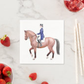 Dressage Bay Pferde Reitpferd Papier Napkins Serviette (Beispiel)