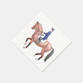 Dressage Bay Pferde Reitpferd Papier Napkins Serviette (Ecke)