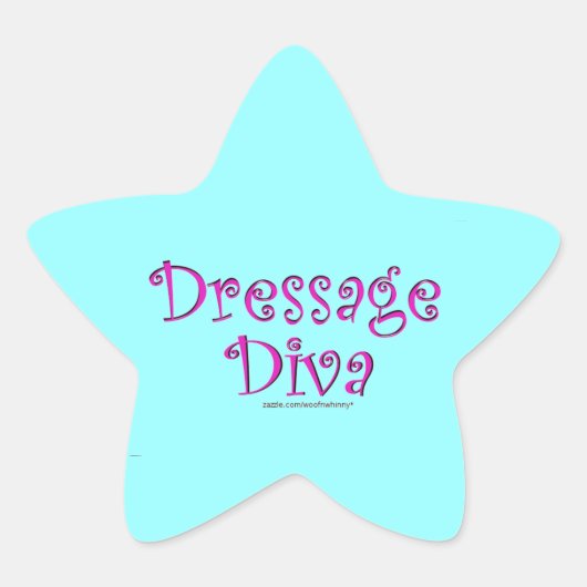 Dressage Diva Stern-Aufkleber (Vorderseite)