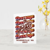 Dressage Event Or Location Date Name Karte (Gelbe Blume)