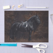 Dressage Friesian Stallion Seidenpapier (Handwerk)